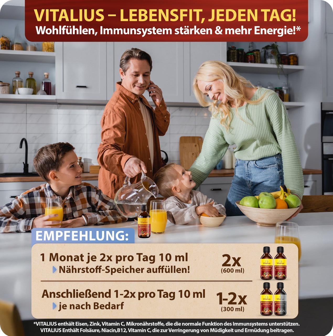 VITALIUS Das synergetische Nährstoff-Konzentrat